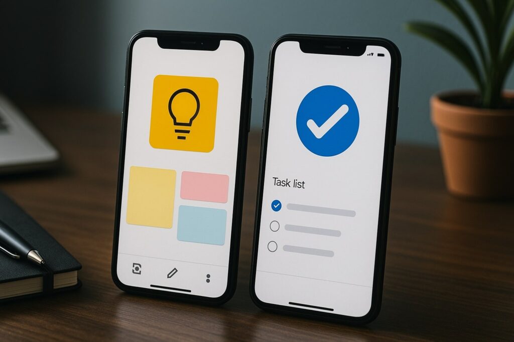 Choosing between google keep vs google tasks for better personal organization