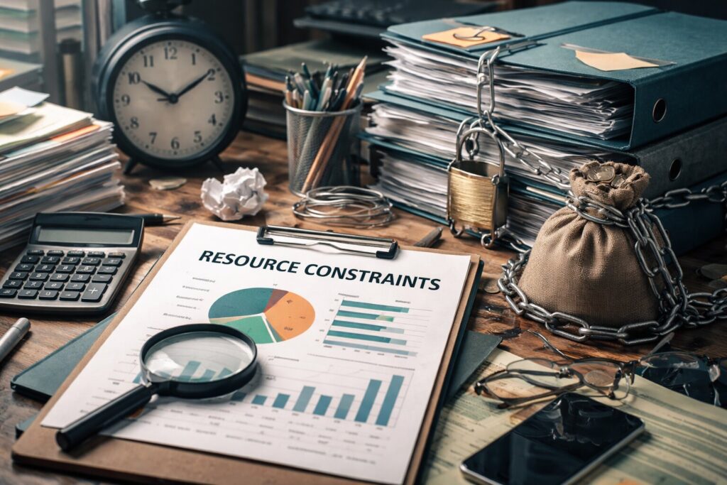 Understanding and managing resources constraints in modern organizations